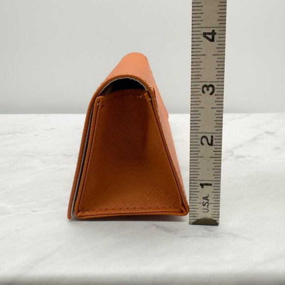 Tori Burch Orange Semi Hard Medium Magnetic Flip Top Sunglasses Case - Picture 9 of 9